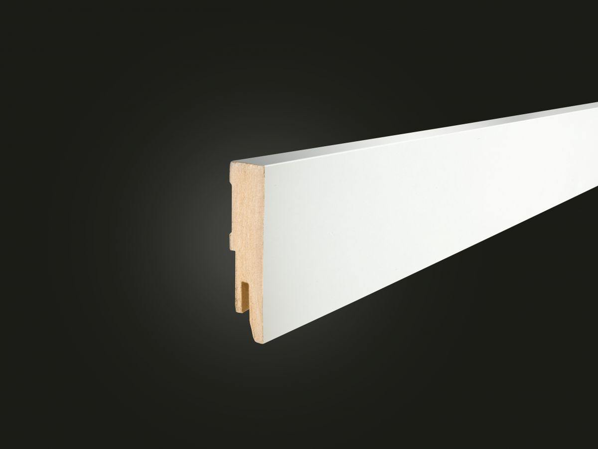 Classic Robuust Plint Wit 15x65mm - BRANDFLOORS