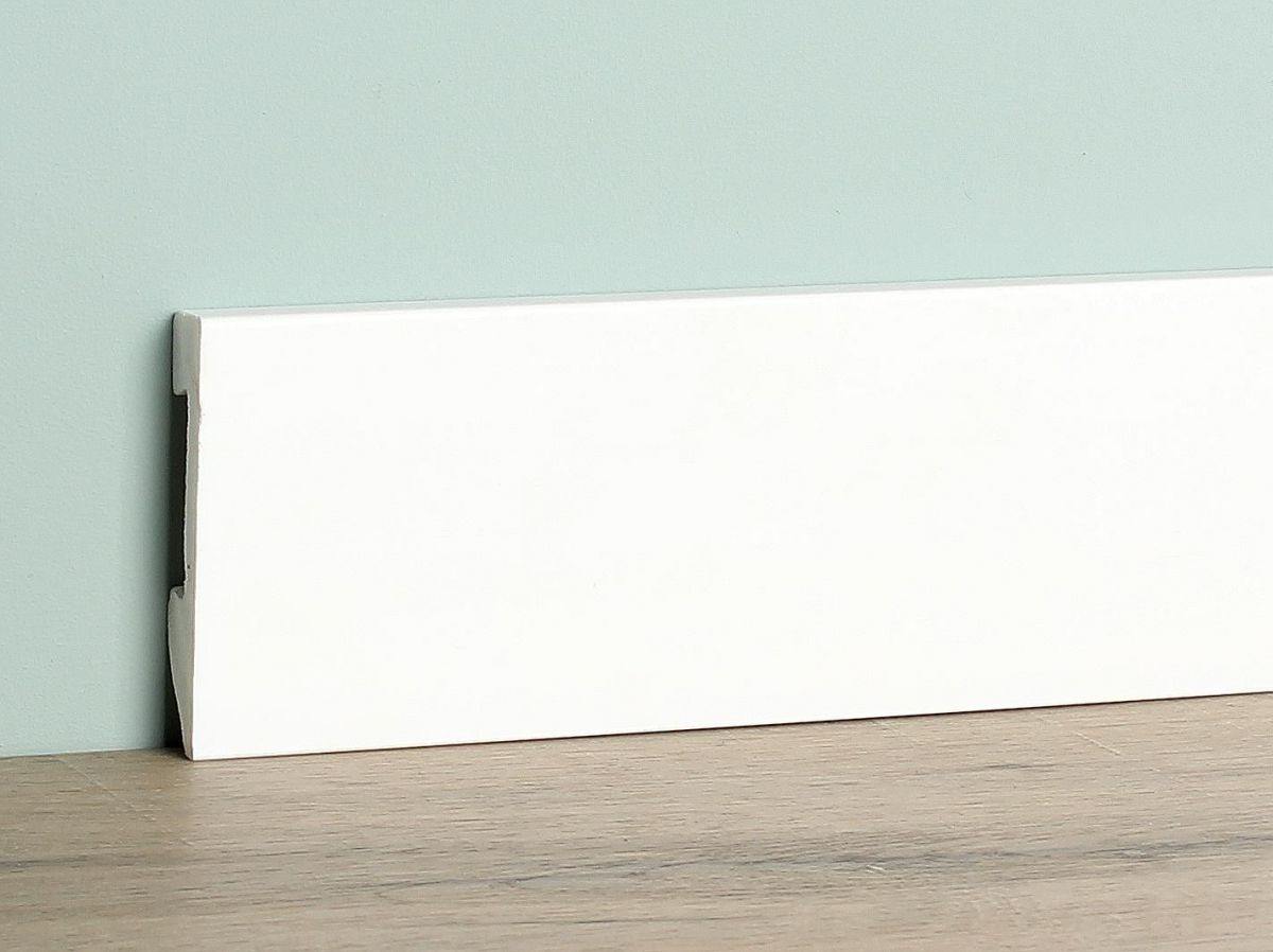 Watervaste Plint Recht Wit 15x80mm - BRANDFLOORS