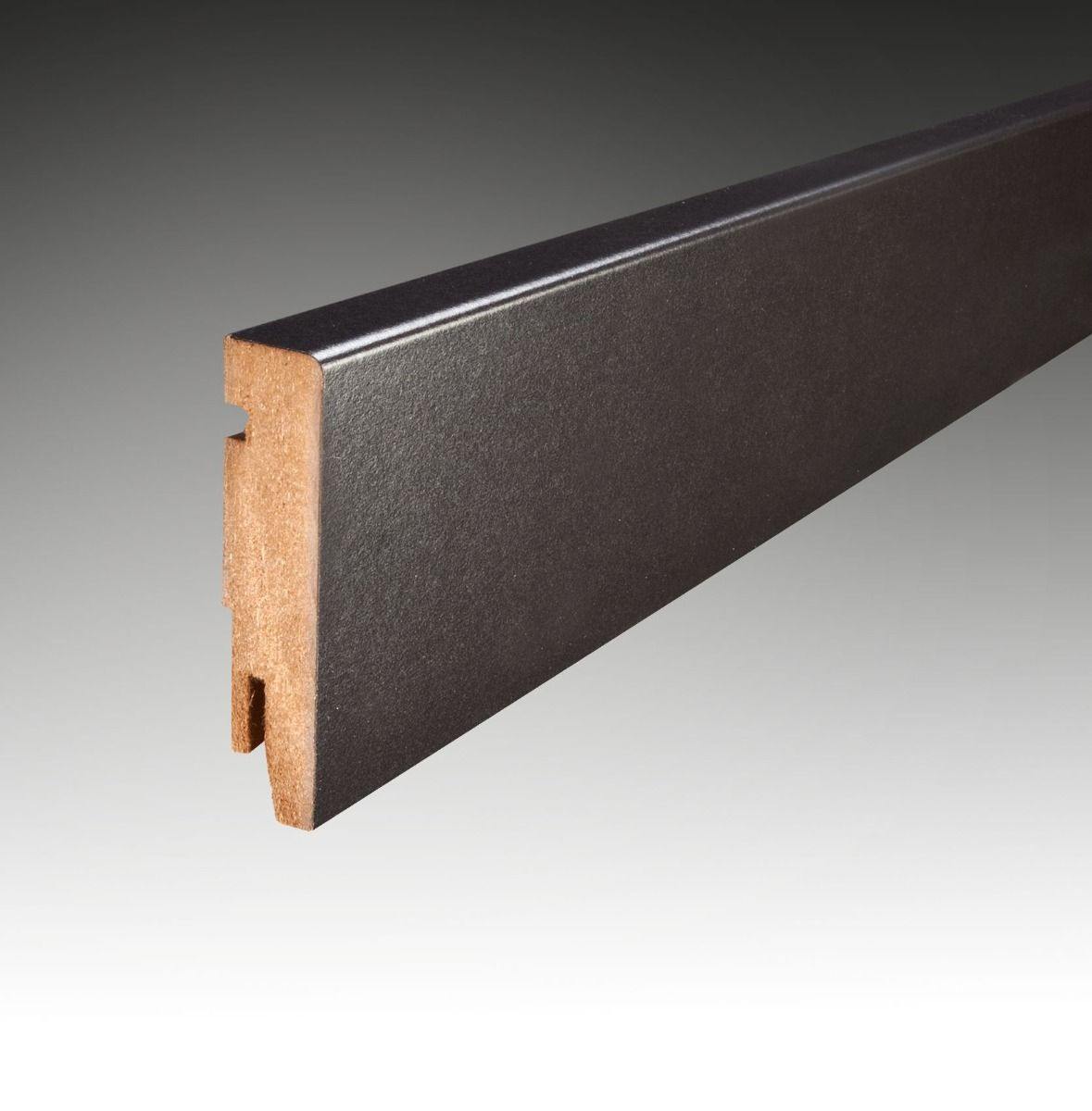 Classic Mat zwart Plint 12x75mm - BRANDFLOORS